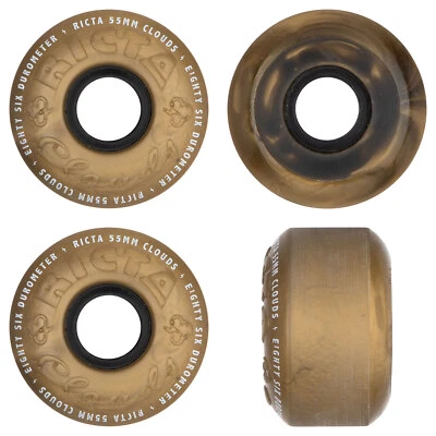 Ricta Skateboard Wheels 55mm Clouds 86A Metallic Gold