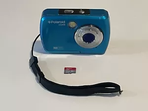 Polaroid IS048 Teal Waterproof Digital Camera w/Strap and 32GB SD - Picture 1 of 11