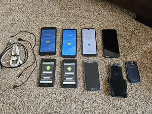Lot Of 8 TMobile Phones Verizon/Metro/AT&T For Parts/Repair 32GB 128GB - Picture 1 of 8