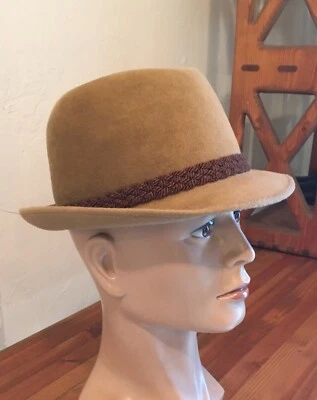 Stetson Sovereign size 7, tan velour fedora (#8545) - Image 1 of 4