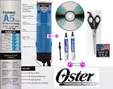 Oster A5 Pro Turbo 2 Speed Coupe-Ongles KIT&10 Lame ,Cisailles,DVD De Chien Pet
