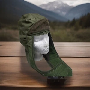 Vintage Cap Kaltwetter Helm Liner Propper Flight Suit US Army Grün - Picture 1 of 9