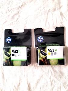 2 Cartouches imprimante HP 953XL pour OfficeJet Pro 7720/7730/7740, Noir, Jaune - Photo 1/2