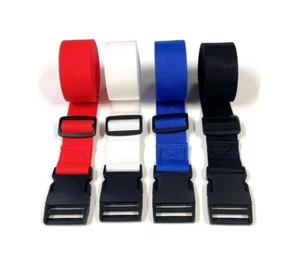 Adjustable Straps Tie Down 50mm Side Release Buckle Webbing Luggage Suitcase - Picture 1 of 27