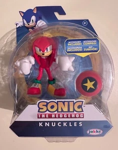Jakks Sonic The Hedgehog Modern Knuckles with Star Spring Action Figure 4" Toy - Picture 1 of 1