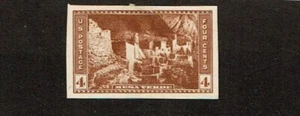 1935 U.S.National Parks IMPERF 4c Brown MESA VERDE Sc#759 MINT NG as Issued - Picture 1 of 1