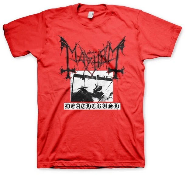 Mayhem - Deathcrush Red Shirt - Size L - NEW OFFICIAL - Black Metal Classic - Image 1 of 1