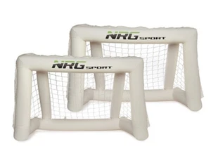 Kids Sport Inflatable Heavy Duty Soccer Goal All Weather Net With Air Pump Pair - Picture 1 of 6