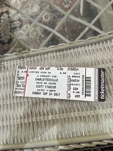 A Concert For Charlottesville Ticket Stub 9/24/2017 - Picture 1 of 7