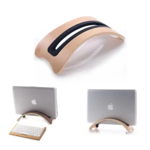Soporte de escritorio ajustable para computadora portátil vertical de madera para ahorrar espacio Macbook Air - Imagen 1 de 11