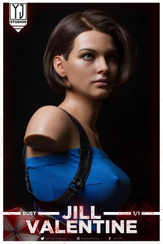 YJStudios 1:1 Life Size Silicone Bust Resident Evil 3 Jill Valentine US Seller Cover