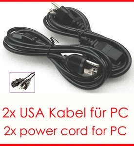 2xUSA États-unis Pwrcable 110V 115V PC Corde Puissance Us-Cable Pour PSU Câble - Photo 1/1