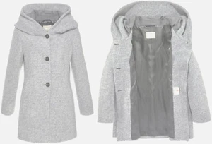 NEU HELLES GRAU CABANJACKE BOUCLÉ WOLLE ALPAKA 42 44 AMBER & JUNE 180€ *89515022 - Bild 1 von 8