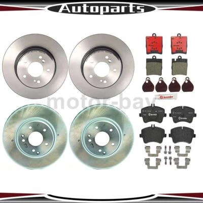 Pastillas de freno delanteras traseras y rotores para Mercedes-Benz SLK300 3,0 L 2009 2010 2011 Foto 1 de 4