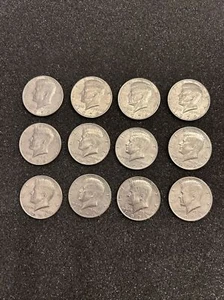 12 1974 Kennedy Half Dollars D - Picture 1 of 2