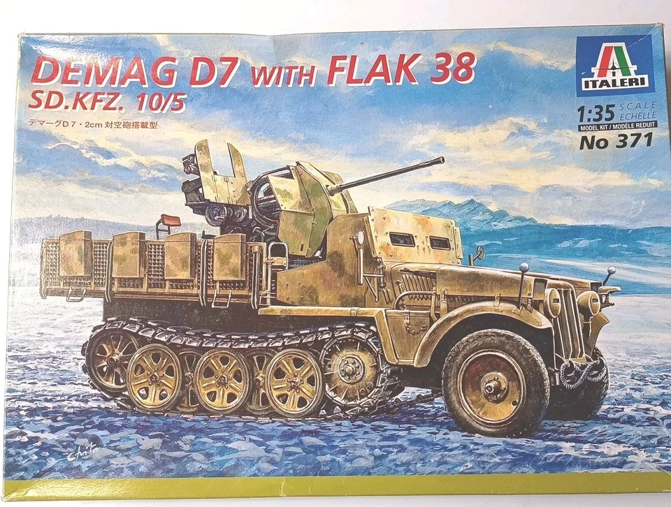 DEMAG D7 with FLAK 38 Sd.Kfz. 10/5 - Italeri n.371 - Model Kit 1/35 - Immagine 1 di 4