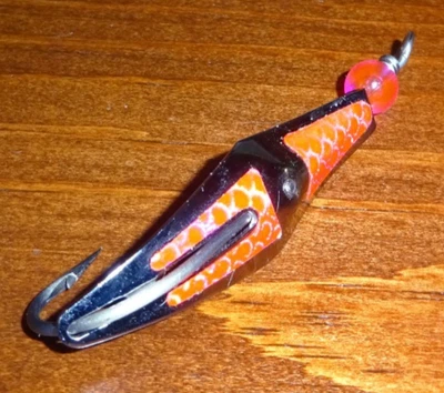 Ложка Clarkspoons с розовой металлической вспышкой, 1-RBMS, длина 2,5 дюйма, 0,2 унции, хромированная - Изображение 1 из 4