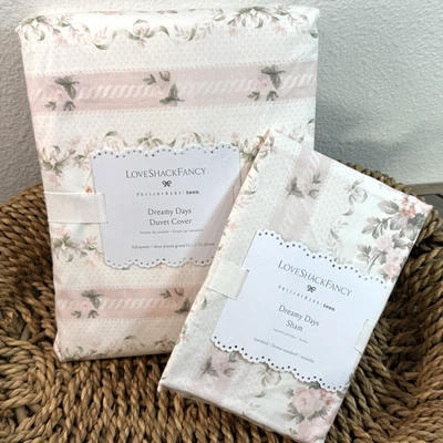 JUEGO DE FUNDA NÓRDICA POTTERY BARN TEEN LOVESHACKFANCY DREAMY DAYS, F/Q (1) STND SHAM Foto 1 de 4