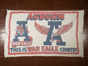 Vintage 80er Auburn University Tiger KRIEGSADLER Wandteppich oder Teppich 23x39 selten - Bild 1 von 7
