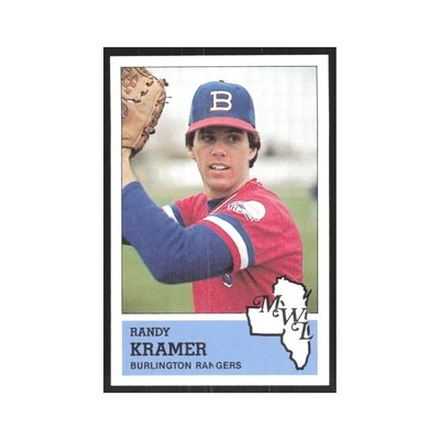 1983 Fritsch Minor League Randy Kramer Burlington Rangers #5.0 - Image 1 of 3