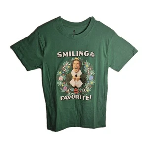 Elf Smiling Is My Favorite Green T Shirt Men's Small Buddy Ferrell - Picture 1 of 3
