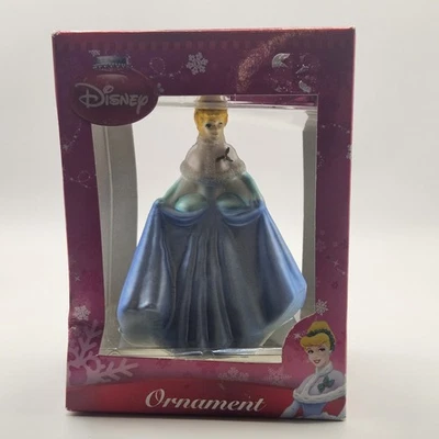 Disney Cenicienta Princesa Vidrio Soplado Adorno 5" Azul  Foto 1 de 4