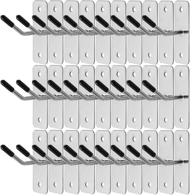 Gancho montado en la pared 30 ganchos individuales de metal de alta resistencia hogar 2 pulgadas, astilla  Foto 1 de 4