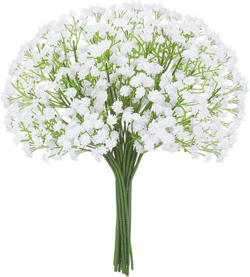 Schleierkraut Künstlich 20 Stück, Weiße Kunstblumen Für Hochzeit Brautstrauß, Ti - Bild 1 von 4