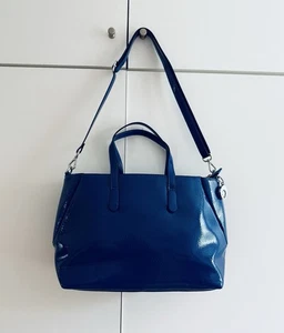 geräumige Tasche/Shopper Laptop leuchtend blau Henkel von Caprisa - Bild 1 von 12