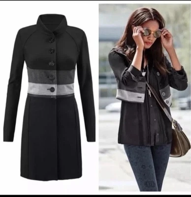 NWT Cabi Convertible Black/Gray Coat To Short Jacket Style 3176 Size XS - Image 1 of 4