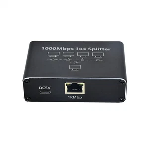 Gigabit Ethernet Network RJ45 Splitter cable 1 in 2/3/4 out Network Splitter PC - Afbeelding 1 van 23