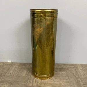 Jarrón de piso vintage de latón con soporte de bastón de 20" de alto Regency Farmhouse - Imagen 1 de 8