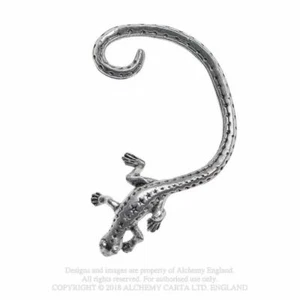 ALCHEMY GOTHIC - FIRE LIZARD EARWRAP EARRING - SALAMANDER ALCHEMIST OCCULT - Bild 1 von 2