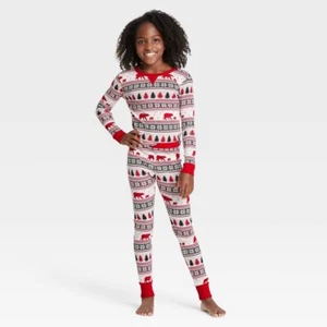 Kids' Holiday Fair Isle Print Matching Family Pajama Set - Wondershop White 10 - Picture 1 of 1