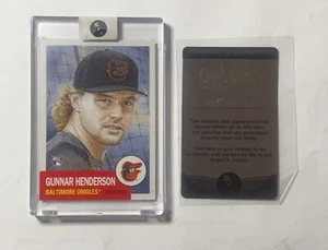 Gunnar Henderson 2023 Topps Living Artist Auto Angel Aviles Rookie GOLD 2 /20 - Picture 1 of 2