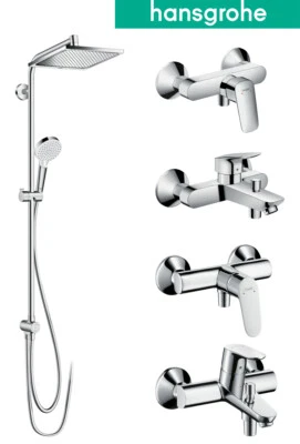 Hansgrohe Duschsystem Regendusche Crometta Reno + Focus + Logis Set Dusche Wanne - Bild 1 von 4