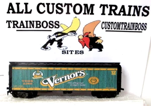 HO SCALE CUSTOM LETTERED VERNORS COLLECTIBLE REEFER LOT 20 ALSO AVAIL IN O SCALE - Picture 1 of 12