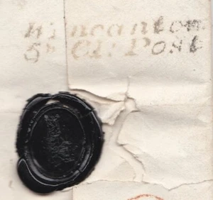 1832 WINCANTON QUINTA CLÁUSULA POST G S CARTA ELWIN A GEORGE LUCK TOWN MALLING KENT - Imagen 1 de 5