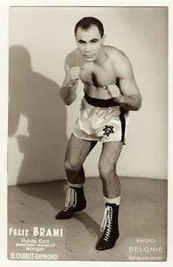 FELIX BRAMI : BANTAM WEIGHT BOXER : STAR OF DAVID ON HIS BOXING SHORTS - Picture 1 of 2