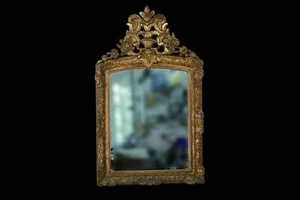 Miroir Régence en bois doré à la feuille / Regency mirror  gilt wood leaf  - Picture 1 of 10