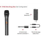 2 Channel Wireless Microphone For Karaoke Clear Voice Capture Easy To Set Up