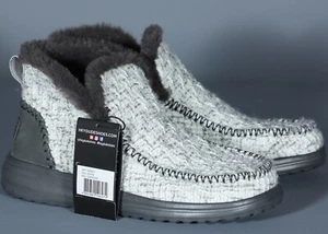 HEY DUDE DENNY WHITE Ankle Lightweigth Slip-On Women's Fabric Boots Sz 7 - Picture 1 of 3