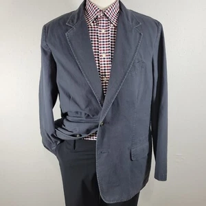 L.L Bean Men's Sport Coat Blazer Two Button CH Gray Cotton Size 44R - Picture 1 of 14