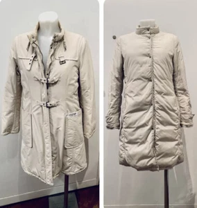 PIUMINO DONNA, DOUBLE FACE, ORIGINALE“MAX MARA” TINTA BIANCO PANNA, Tg.42 - Foto 1 di 12