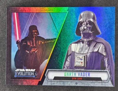DARTH VADER 2016 Topps Star Wars Evolution Blue Lightsaber Foil #7 - Image 1 of 2
