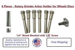 Mandril de vástago de 1/4"" con tornillo 1/8"" soporte de eje para discos de ruedas - Imagen 1 de 3