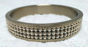 Swarovski Armreif gelbgold Manschette mit Kristallen Größe M - Bild 1 von 7