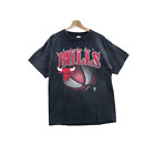 Vintage 1990's Chicago Bulls LOGO7 NBA Basketball Graphic T-Shirt Size L VTG 