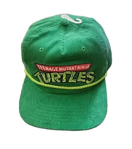 Cappello Tartarughe Ninja Adolescenti Mutanti Motore Pazzo Snapback Stile Vintage Velluto a coste verde - Foto 1 di 7