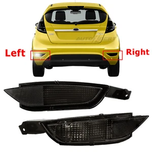 2x Right Left Smoked Rear Bumper Reflector Light Lamp For Ford Fiesta MK7 08-16 - Picture 1 of 7